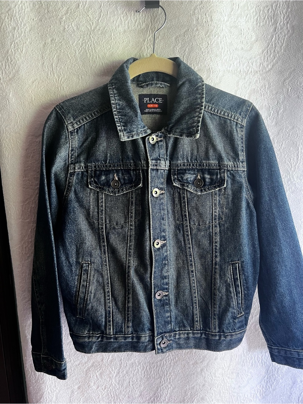 The Children’s Place Dark Blue Washed Denim Jacket